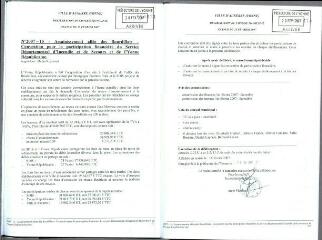 4 vues - 2007-15 Assainissement allée des Bourdillats – convention pour la participation financière du service départemental d\'incendie et de secours (SDIS) et de l\'Yonne Républicaine (ouvre la visionneuse)