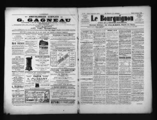 3 vues  - Le Bourguignon : journal de la démocratie indépendante, n° 79, mardi 4 octobre 1898 (ouvre la visionneuse)