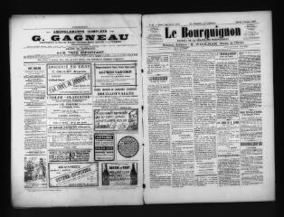 3 vues  - Le Bourguignon : journal de la démocratie indépendante, n° 81, samedi 8 octobre 1898 (ouvre la visionneuse)