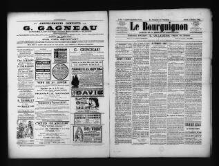3 vues  - Le Bourguignon : journal de la démocratie indépendante, n° 84, samedi 15 octobre 1898 (ouvre la visionneuse)