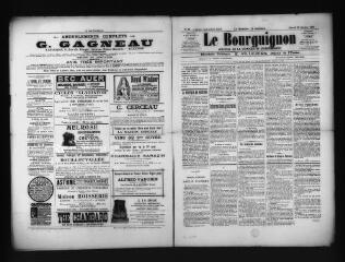 3 vues  - Le Bourguignon : journal de la démocratie indépendante, n° 87, samedi 22 octobre 1898 (ouvre la visionneuse)