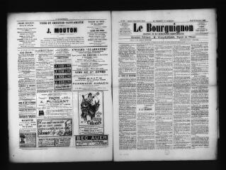 3 vues  - Le Bourguignon : journal de la démocratie indépendante, n° 89, jeudi 27 octobre 1898 (ouvre la visionneuse)