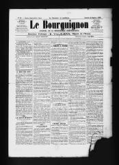 3 vues  - Le Bourguignon : journal de la démocratie indépendante, n° 90, samedi 29 octobre 1898 (ouvre la visionneuse)