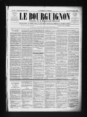 3 vues  - Le Bourguignon : journal de la démocratie radicale, n° 112, samedi 26 novembre 1898 (ouvre la visionneuse)