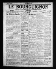 4 vues - Le Bourguignon : journal de la démocratie radicale-socialiste, n° 61, lundi 13 mars 1911 (ouvre la visionneuse)