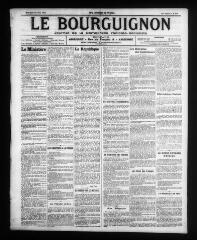 4 vues - Le Bourguignon : journal de la démocratie radicale-socialiste, n° 150, mercredi 28 juin 1911 (ouvre la visionneuse)