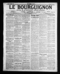 4 vues - Le Bourguignon : journal de la démocratie radicale-socialiste, n° 244, jeudi 19 octobre 1911 (ouvre la visionneuse)