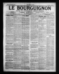 4 vues - Le Bourguignon : journal de la démocratie radicale-socialiste, n° 218, mercredi 18 septembre 1912 (ouvre la visionneuse)