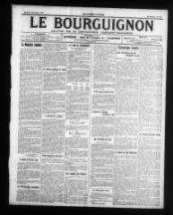 4 vues - Le Bourguignon : journal de la démocratie radicale-socialiste, n° 223, jeudi 25 septembre 1913 (ouvre la visionneuse)