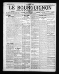 4 vues - Le Bourguignon : journal de la démocratie radicale-socialiste, n° 5, mercredi 7 janvier 1914 (ouvre la visionneuse)