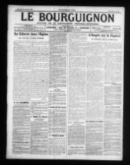 4 vues - Le Bourguignon : journal de la démocratie radicale-socialiste, n° 11, mercredi 14 janvier 1914 (ouvre la visionneuse)