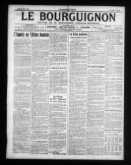4 vues - Le Bourguignon : journal de la démocratie radicale-socialiste, n° 72, jeudi 26 mars 1914 (ouvre la visionneuse)