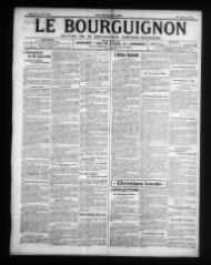 4 vues - Le Bourguignon : journal de la démocratie radicale-socialiste, n° 83, mercredi 8 avril 1914 (ouvre la visionneuse)