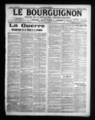 2 vues - Le Bourguignon : journal de la démocratie radicale-socialiste, n° 182, jeudi 6 août 1914 (ouvre la visionneuse)