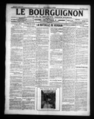 4 vues - Le Bourguignon : journal de la démocratie radicale-socialiste, n° 52, mercredi 1 mars 1916 (ouvre la visionneuse)