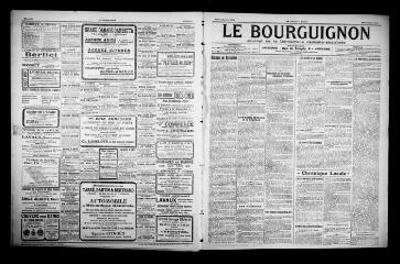 2 vues - Le Bourguignon : journal de la démocratie radicale-socialiste, n° 18, jeudi 22 janvier 1920 (ouvre la visionneuse)
