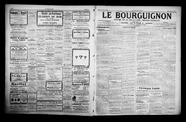 2 vues - Le Bourguignon : journal de la démocratie radicale-socialiste, n° 40, mardi 17 février 1920 (ouvre la visionneuse)