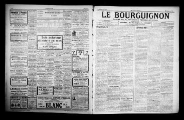 2 vues - Le Bourguignon : journal de la démocratie radicale-socialiste, n° 46, mardi 24 février 1920 (ouvre la visionneuse)