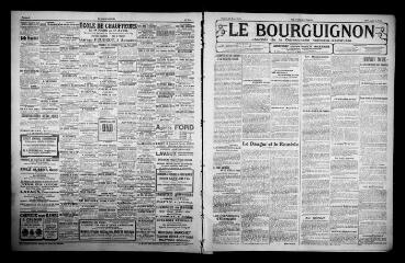 3 vues - Le Bourguignon : journal de la démocratie radicale-socialiste, n° 68, samedi 20 mars 1920 (ouvre la visionneuse)