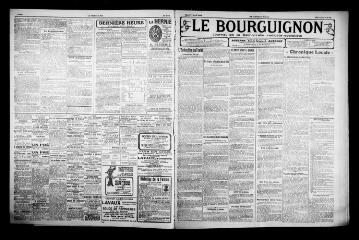 2 vues - Le Bourguignon : journal de la démocratie radicale-socialiste, n° 99, mardi 27 avril 1920 (ouvre la visionneuse)