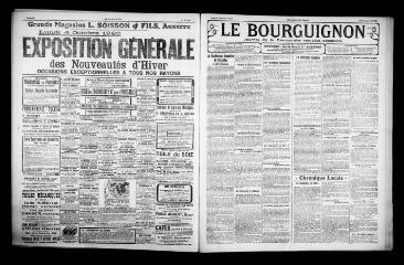3 vues - Le Bourguignon : journal de la démocratie radicale-socialiste, n° 230, samedi 2 octobre 1920 (ouvre la visionneuse)
