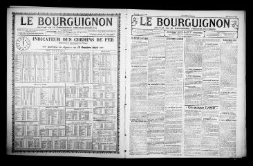 2 vues - Le Bourguignon : journal de la démocratie radicale-socialiste, n° 238, mardi 12 octobre 1920 (ouvre la visionneuse)