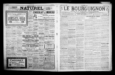 3 vues - Le Bourguignon : journal de la démocratie radicale-socialiste, n° 249, lundi 25 octobre 1920 (ouvre la visionneuse)