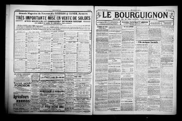 3 vues - Le Bourguignon : journal de la démocratie radicale-socialiste, n° 6, samedi 8 janvier 1921 (ouvre la visionneuse)