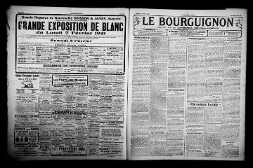 4 vues - Le Bourguignon : journal de la démocratie radicale-socialiste, n° 30, samedi 5 février 1921 (ouvre la visionneuse)