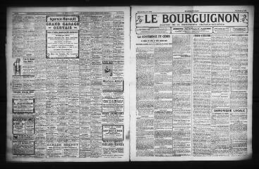 3 vues - Le Bourguignon : journal de la démocratie radicale-socialiste, n° 92, mercredi 19 avril 1922 (ouvre la visionneuse)