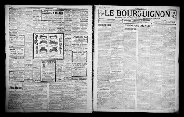 3 vues - Le Bourguignon : journal de la démocratie radicale-socialiste, n° 97, mercredi 25 avril 1923 (ouvre la visionneuse)