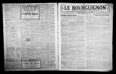 3 vues - Le Bourguignon : journal de la démocratie radicale-socialiste, n° 103, jeudi 3 mai 1923 (ouvre la visionneuse)