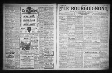 3 vues - Le Bourguignon : journal de la démocratie radicale-socialiste, n° 142, jeudi 19 juin 1924 (ouvre la visionneuse)