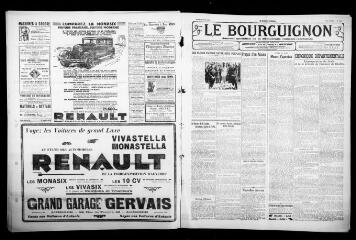3 vues - Le Bourguignon : journal quotidien de la démocratie radicale-socialiste, n° 139, lundi 19 mai 1930 (ouvre la visionneuse)