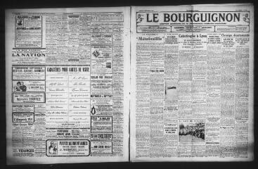 3 vues - Le Bourguignon : journal quotidien de la démocratie radicale-socialiste, n° 317, jeudi 13 novembre 1930 (ouvre la visionneuse)