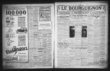 3 vues - Le Bourguignon : journal quotidien de la démocratie radicale-socialiste, n° 340, samedi 6 décembre 1930 (ouvre la visionneuse)