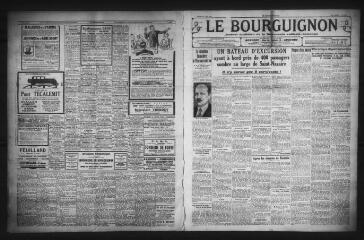 3 vues - Le Bourguignon : journal quotidien de la démocratie radicale-socialiste, n° 166, lundi 15 juin 1931 (ouvre la visionneuse)