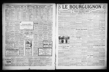 3 vues - Le Bourguignon : journal quotidien de la démocratie radicale-socialiste, n° 220, samedi 8 août 1931 (ouvre la visionneuse)