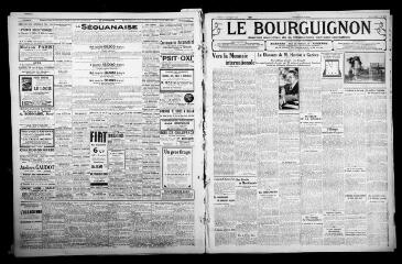 4 vues - Le Bourguignon : journal quotidien de la démocratie radicale-socialiste, n° 275, samedi 1er octobre 1932 (ouvre la visionneuse)