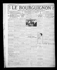 3 vues - Le Bourguignon : journal quotidien de la démocratie radicale-socialiste, n° 286, mercredi 12 octobre 1932 (ouvre la visionneuse)