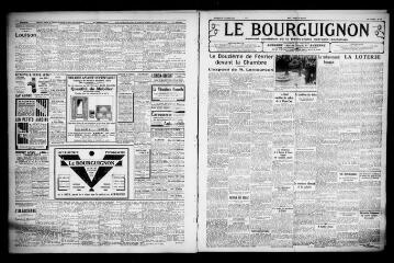 3 vues - Le Bourguignon : journal quotidien de la démocratie radicale-socialiste, n° 28, samedi 28 janvier 1933 (ouvre la visionneuse)