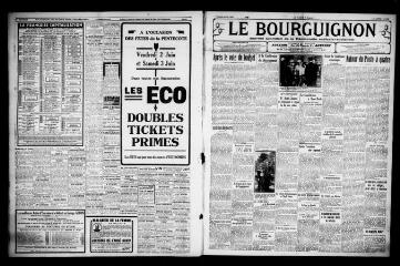 3 vues - Le Bourguignon : journal quotidien de la démocratie radicale-socialiste, n° 154, samedi 3 juin 1933 (ouvre la visionneuse)