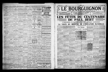 4 vues - Le Bourguignon : journal quotidien de la démocratie radicale-socialiste, n° 177, lundi 26 juin 1933 (ouvre la visionneuse)