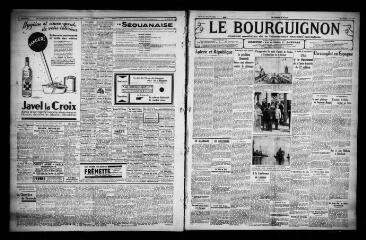 4 vues - Le Bourguignon : journal quotidien de la démocratie radicale-socialiste, n° 207, jeudi 27 juillet 1933 (ouvre la visionneuse)