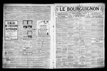 3 vues - Le Bourguignon : journal quotidien de la démocratie radicale-socialiste, n° 261, mardi 19 septembre 1933 (ouvre la visionneuse)