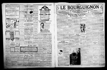 3 vues - Le Bourguignon : journal quotidien de la démocratie radicale-socialiste, n° 89, samedi 31 mars 1934 (ouvre la visionneuse)