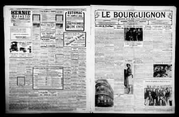 4 vues - Le Bourguignon : journal quotidien de la démocratie radicale-socialiste, n° 97, dimanche 8 avril 1934 (ouvre la visionneuse)
