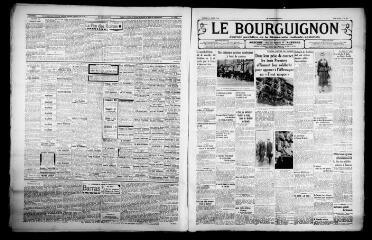 3 vues - Le Bourguignon : journal quotidien de la démocratie radicale-socialiste, n° 101, samedi 13 avril 1935 (ouvre la visionneuse)