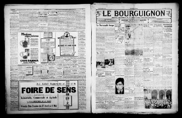 3 vues - Le Bourguignon : journal quotidien de la démocratie radicale-socialiste, n° 113, jeudi 25 avril 1935 (ouvre la visionneuse)
