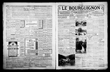 4 vues - Le Bourguignon : journal quotidien de la démocratie radicale-socialiste, n° 116, dimanche 28 avril 1935 (ouvre la visionneuse)